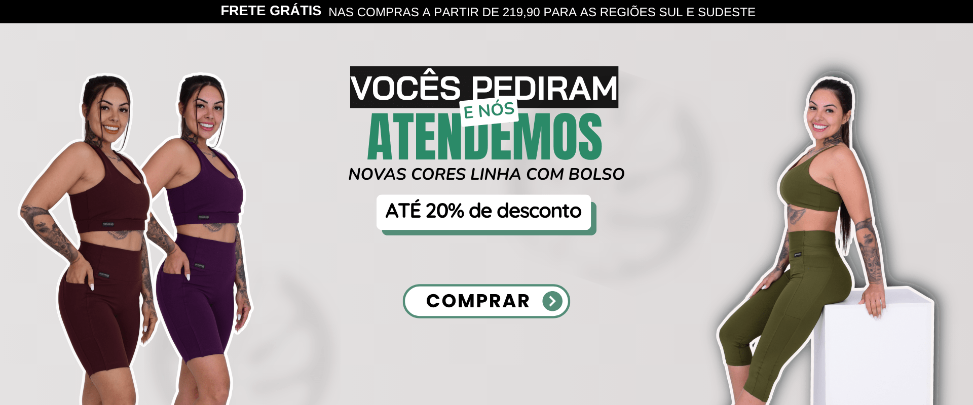 Novas Cores Linha com Bolso