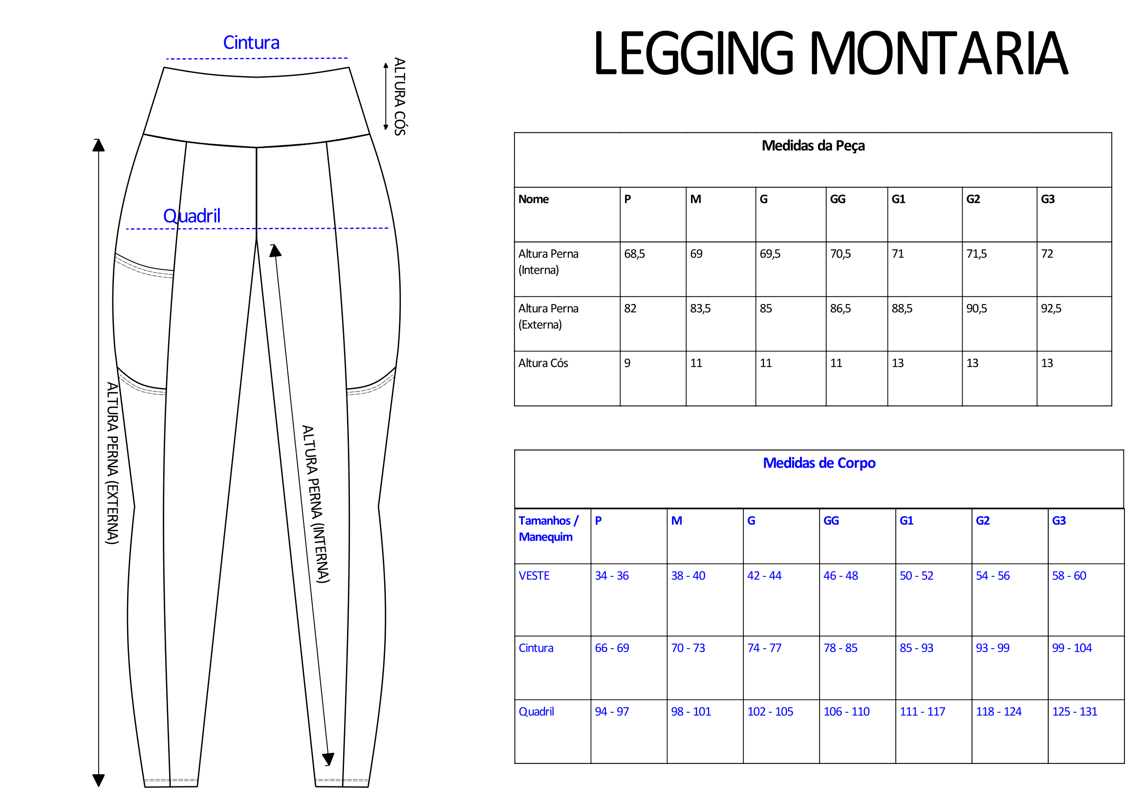 Calça Legging Fitness Marinho Bolso Lateral Detalhe Tela – Galvic