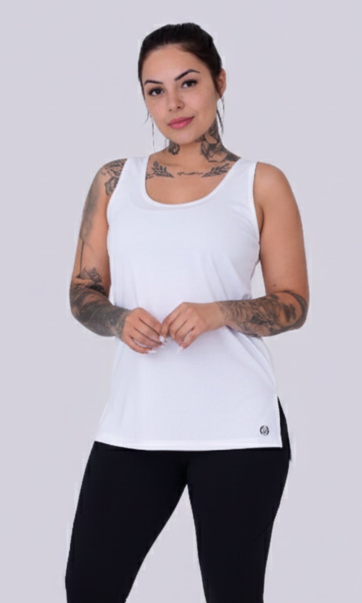 Regata Sobre Legging Branca