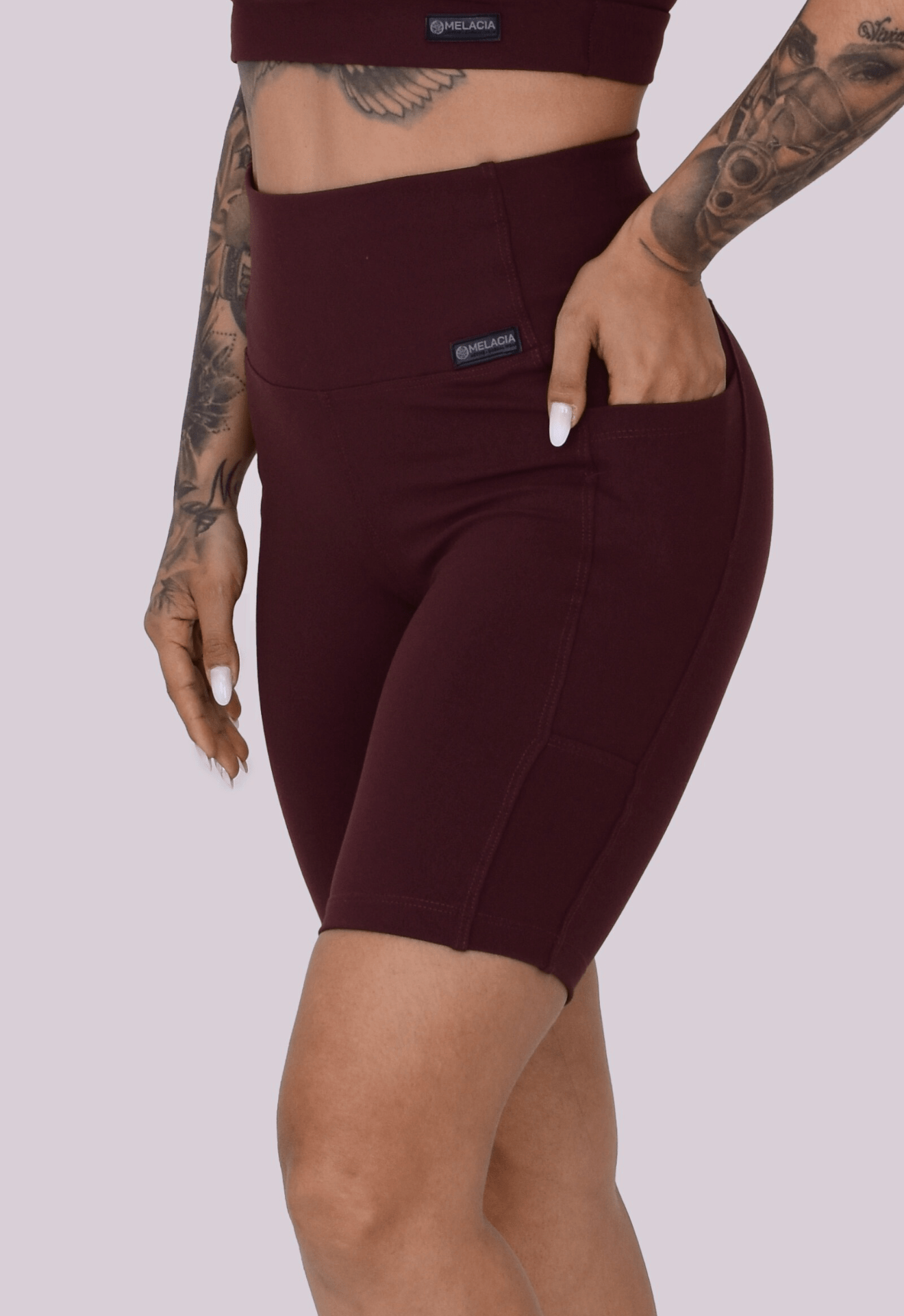 Bermuda Academia com Bolso Marrom