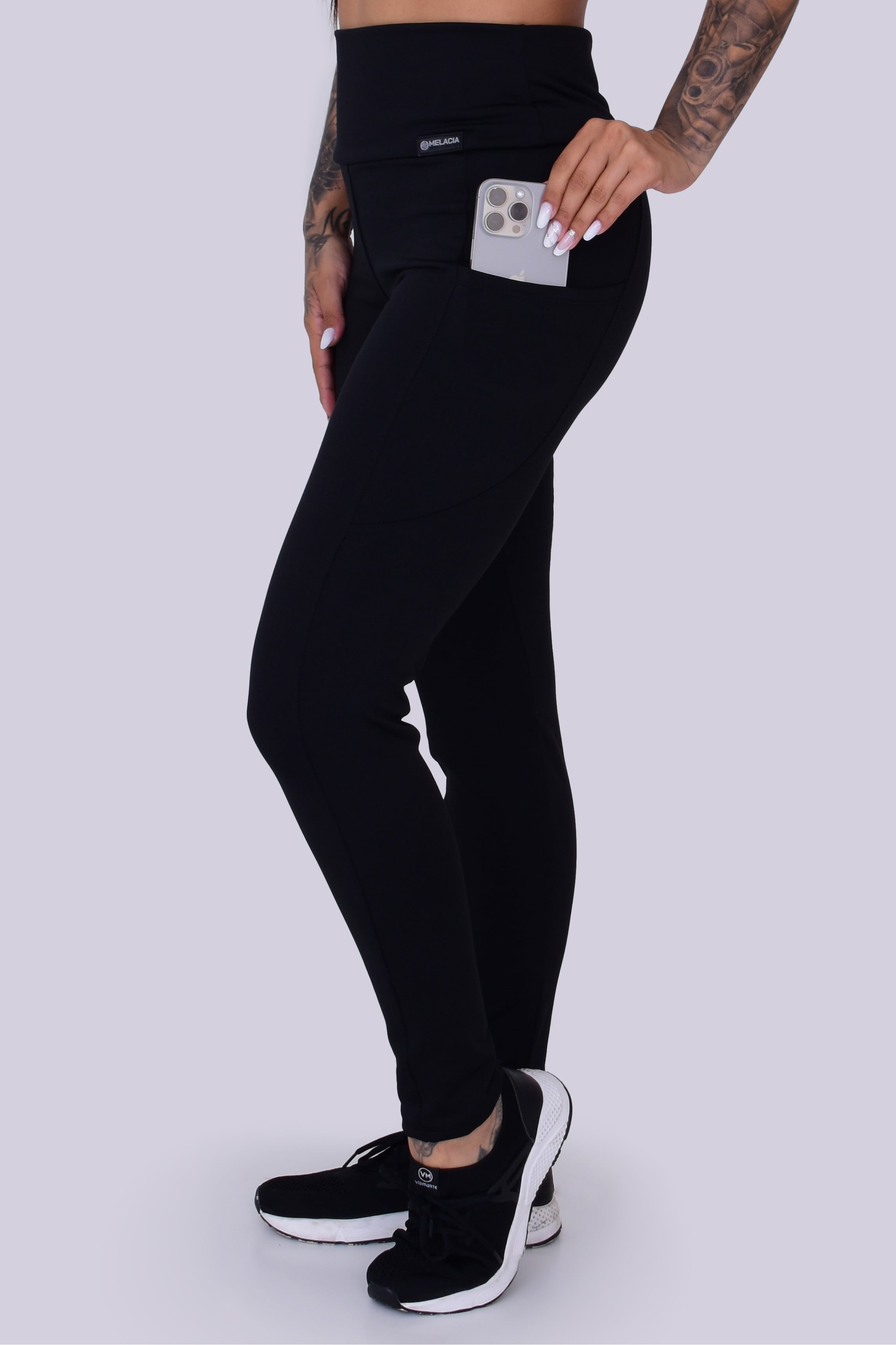 Legging com Bolso Térmica Peluciada Preta