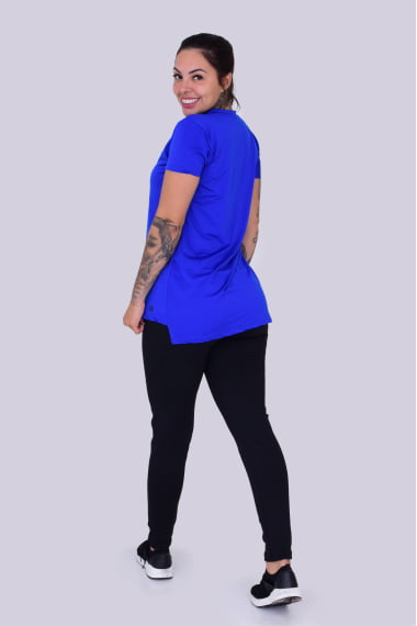 Blusa Sobre Legging Azul Royal