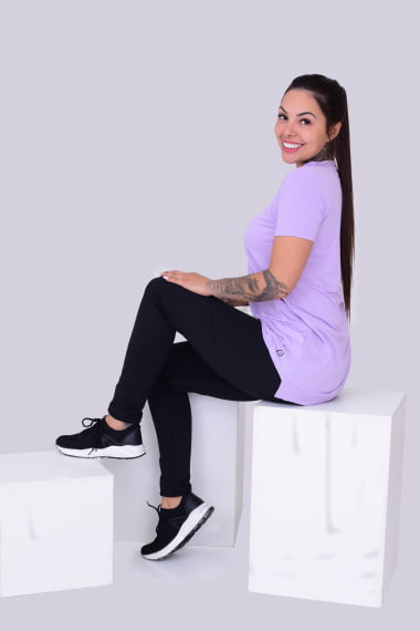 Blusa Sobre Legging Lilás