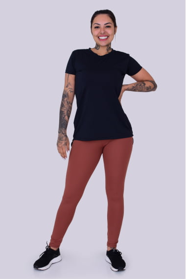 Blusa Sobre Legging Preta