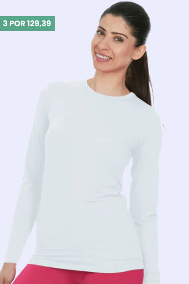 BLUSA TÉRMICA PELUCIADA S/GOLA BRANCA BLUSA TÉRMICA PELUCIADA S/GOLA BRANCA