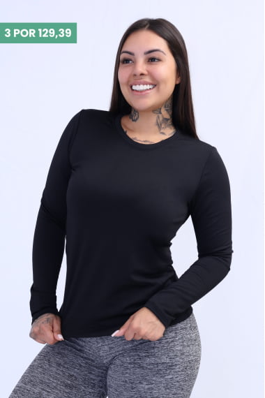 BLUSA TÉRMICA PELUCIADA S/GOLA PRETA