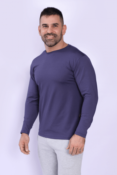 BLUSA TÉRMICA PELUCIADA MASCULINA AZUL MARINHO