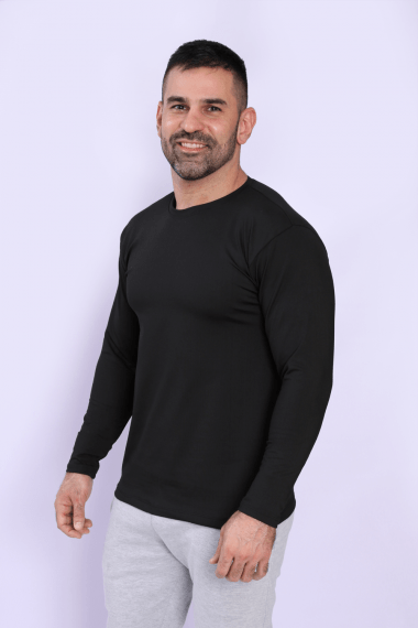 BLUSA TÉRMICA PELUCIADA MASCULINA PRETA