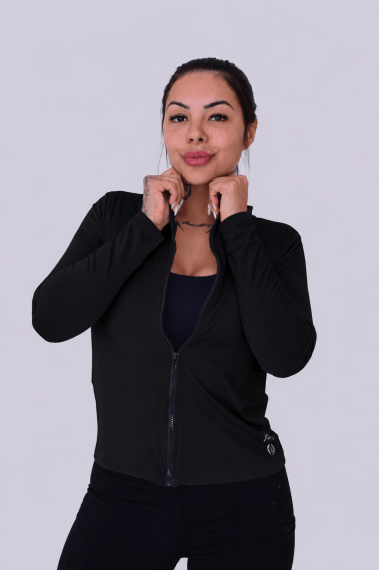 CASACO FITNESS PRETO CASACO FITNESS PRETO