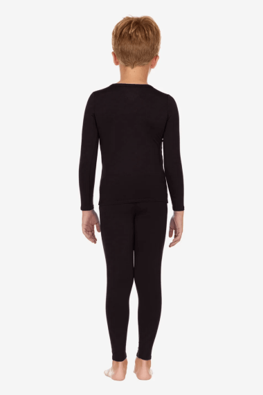 CONJUNTO TÉRMICO PELUCIADO MENINO SEGUNDA PELE - PRETO
