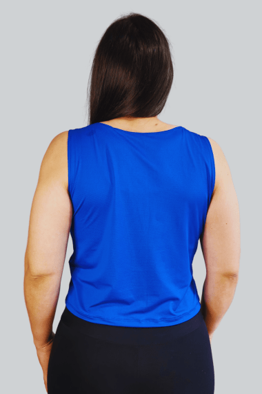 Cropped Fitness Regata Azul Royal