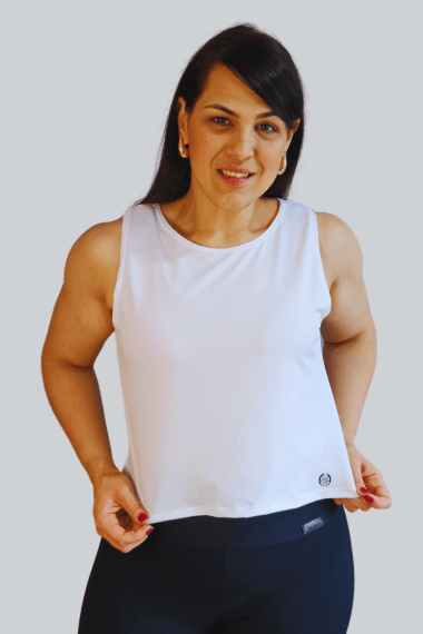 CROPPED FITNESS REGATA BRANCO