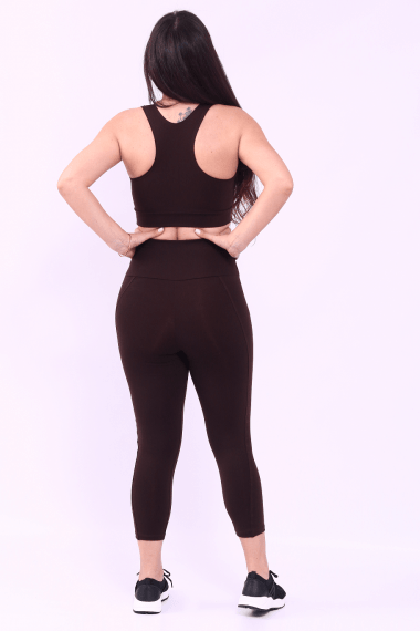 LEGGING 7/8 FITNESS MARROM