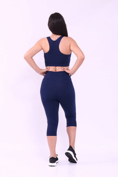 Calça Corsário Feminina Azul Marinho