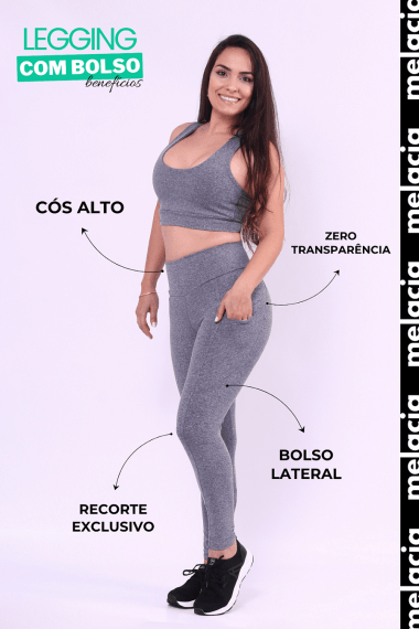 LEGGING COM BOLSO LATERAL MESCLA CLARO