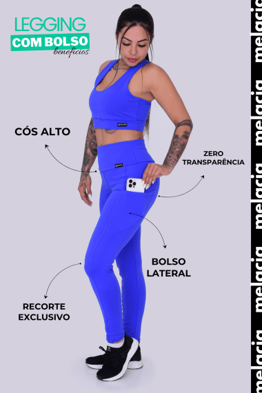 LEGGING COM BOLSO LATERAL AZUL ROYAL