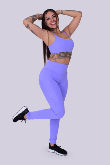 Legging Com Bolso Lilás