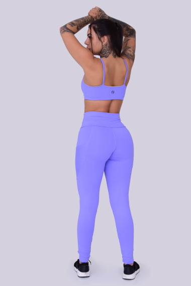 Legging Com Bolso Lilás