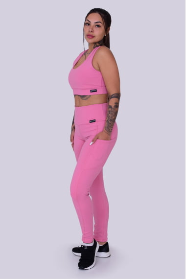 LEGGING COM BOLSO LATERAL ROSÉ
