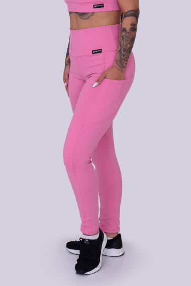Legging Com Bolso Rosé