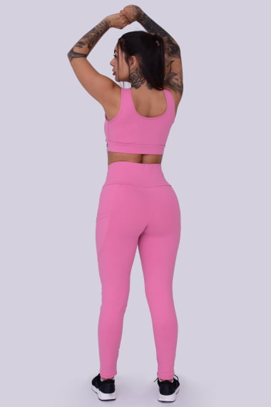 Legging Com Bolso Rosé