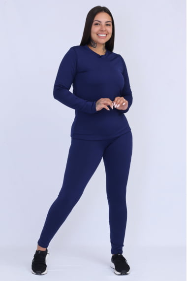  Legging Térmica Peluciada Azul Marinho