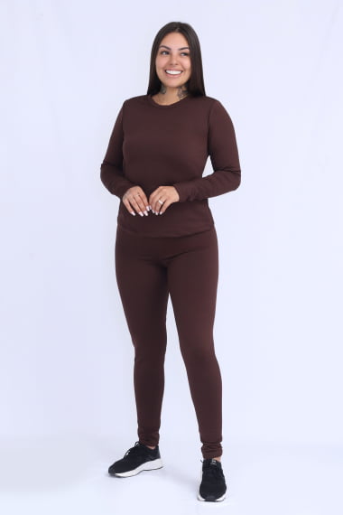  Legging Térmica Peluciada Marrom