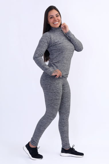  Legging Térmica Peluciada Mescla