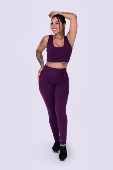 Calça Legging Berinjela