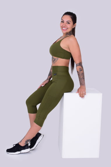 Corsário com Bolso Verde Militar