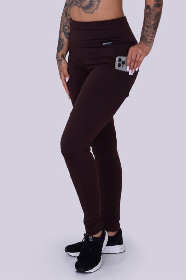 LEGGING COM BOLSO TÉRMICA PELUCIADA MARROM LEGGING COM BOLSO TÉRMICA PELUCIADA MARROM