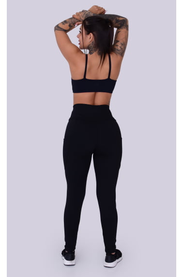 Legging com Bolso Térmica Peluciada Preta