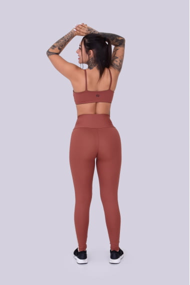 Top Dupla Face Verde Militar e Marrom com Alta Sustentação – TOP DUO