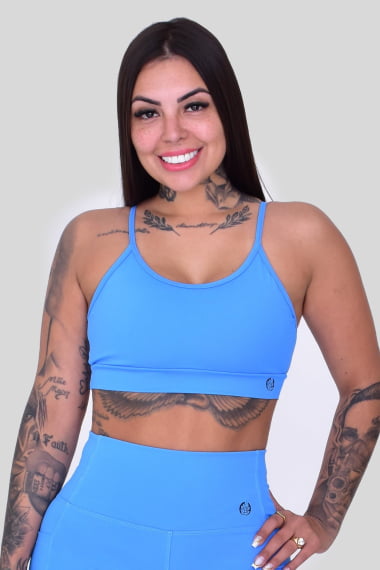 TOP CROSSFIT AZUL NEON - COSTA EM V