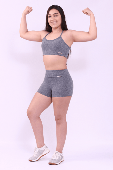 Top Crossfit Cinza Claro