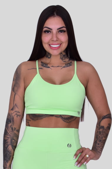 TOP CROSSFIT VERDE NEON - COSTA EM V TOP CROSSFIT VERDE NEON - COSTA EM V