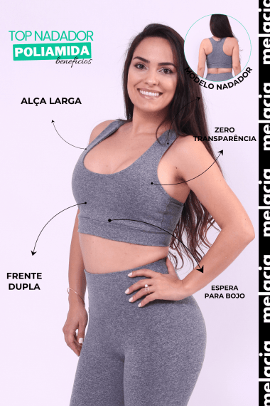 TOP NADADOR MESCLA CLARO