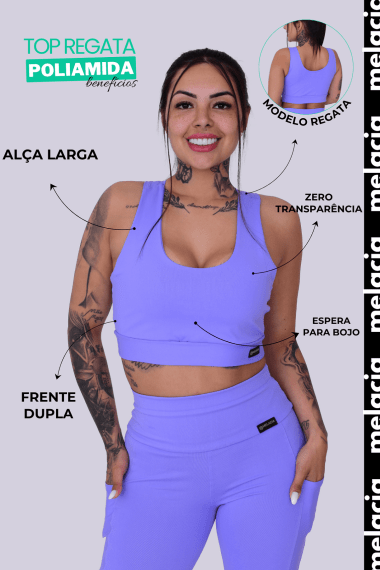 Top Regata Lilás