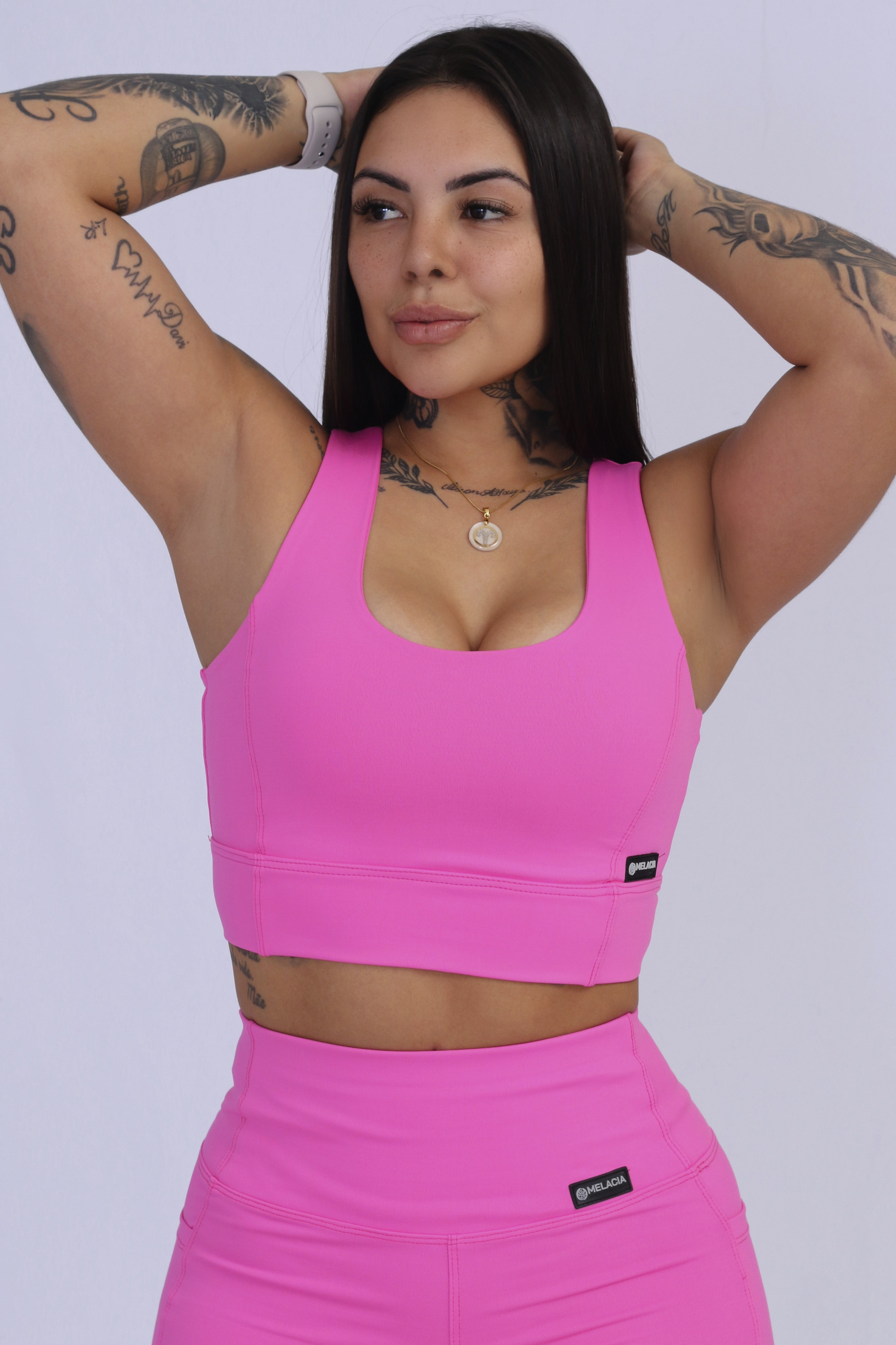 Top Cropped Rosa Chiclete